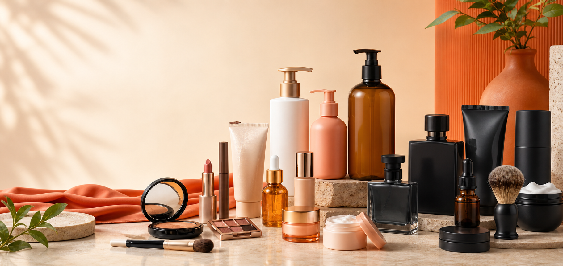 Cosmeticos femininos, masculinos e infantis em promocao na Crisjomel